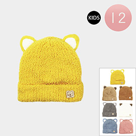 12PCS - Kids Animal Ear Knit Winter Hat