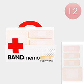 12PCS - Bandage Shaped Sticky Memo Note Sets