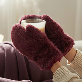 Faux Fur Mitten Gloves
