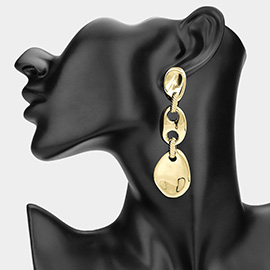 Metal Mariner Link Dropdown Earrings