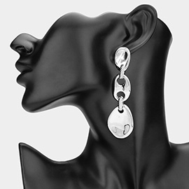 Metal Mariner Link Dropdown Earrings