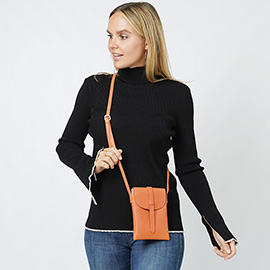 Faux Leather Mini Crossbody Bag