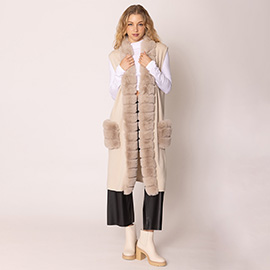 Faux Fur Long Vest