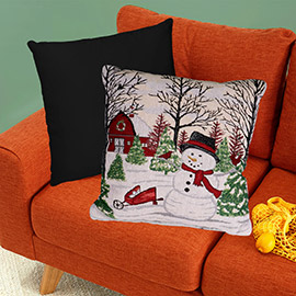 Christmas Snowman Pattern Pillow / Cushion