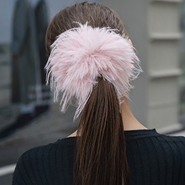 Feather Scrunchie Hair Band