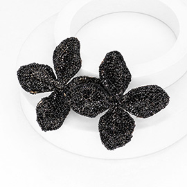 Oversized Bling Studded Flower Earrings