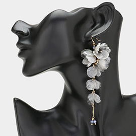 Oversized Flower Petal Dropdown Earrings