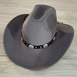 Western Style Belt Pointed Cowboy Fedora Hat