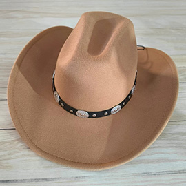 Western Style Belt Pointed Cowboy Fedora Hat