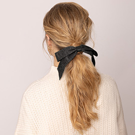 Knit Bow Hair Barrette