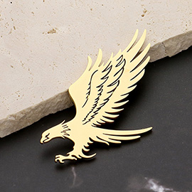 Stainless Steel Cutout Eagle Pin Brooch