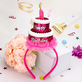 HAPPY BIRTHDAY Message Birthday Cake Headband