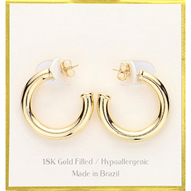 18K Gold Filled Hypoallergenic Hoop Earrings