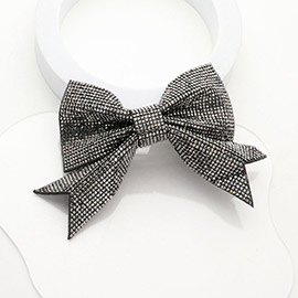 Sparkly Bling Stone Bow Hair Barrette