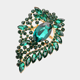 Oval Stone Accented Bouquet Pin Brooch / Pendant