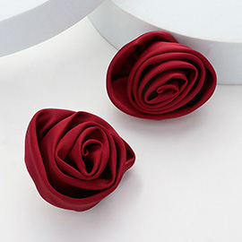 Satin Rose Earrings