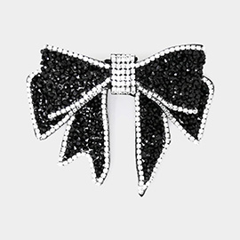 Stone Paved Bling Studded Bow Barrette