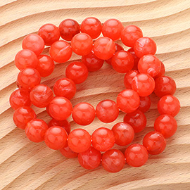 3PCS - Natural Stone Beaded Stretch Multi Layered Bracelets