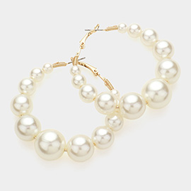 Pearl Hoop Earrings