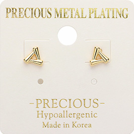 Stainless Steel Triangle Stud Earrings