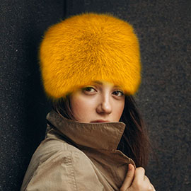 Faux Fur Furry Cossack Style Winter Hat