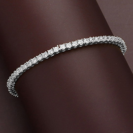 CZ Stone Cushion Tennis Bracelet