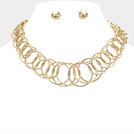 Metal Interlocking Chain Necklace