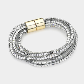 Bling Twisted Layered Magnetic Bracelet