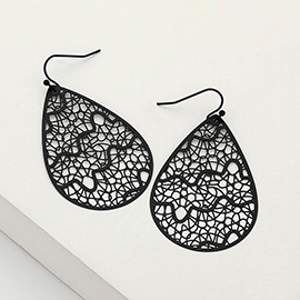 Teardrop Filigree Dangle Earrings