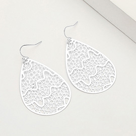 Teardrop Filigree Dangle Earrings