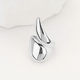 Metal Teardrop Dome Ring