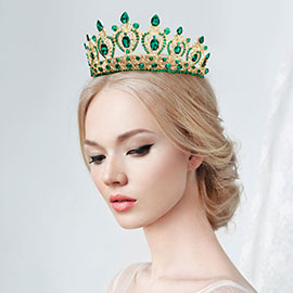 Multi Stone Embellished Queen Tiara