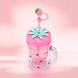 HOT FOCUS - Kids Glow in the Dark Strawberry Mason Jar Tumbler