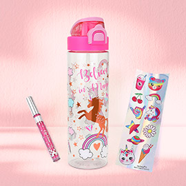 HOT FOCUS -Kids Pop Open Fun Beauty Water Bottle