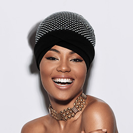 Bling Studded Turban Hat