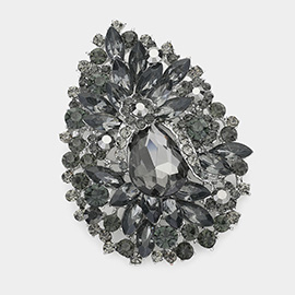 Crystal Rhinestone Teardrop Bouquet Pin Brooch