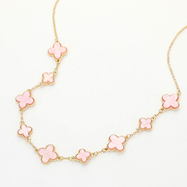 Quatrefoil Station Necklace