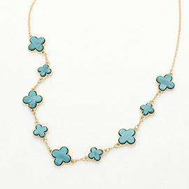 Quatrefoil Station Necklace