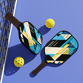 5PCS - Abstract Pattern Printed Pickle Ball Paddle Set