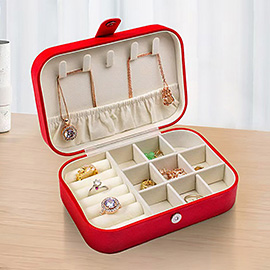 Faux Leather Portable Jewelry Box