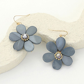 Resin Flower Dangle Earrings