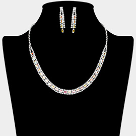 Rhinestone Paved U Shaped Necklace