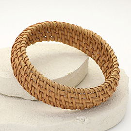 Raffia Weave Bangle Bracelet