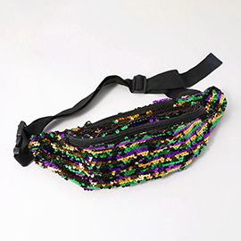 Mardi Gras Sequin Fanny Pack / Belt Bag