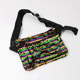 Mardi Gras Sequin Waist Bag