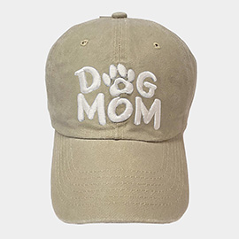 DOG MOM Embroidered Baseball Cap