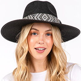 Tribal Aztec Pattern Straw Sun Hat