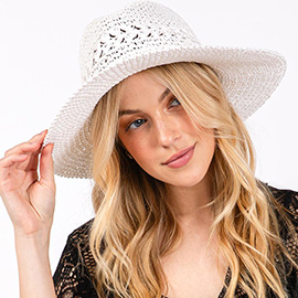 Crochet Straw Sun Hat