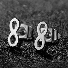 Stainless Steel Infinity Stud Earrings