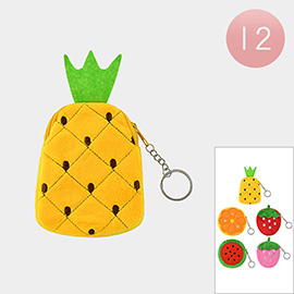 12PCS - Fruit Coin Purses